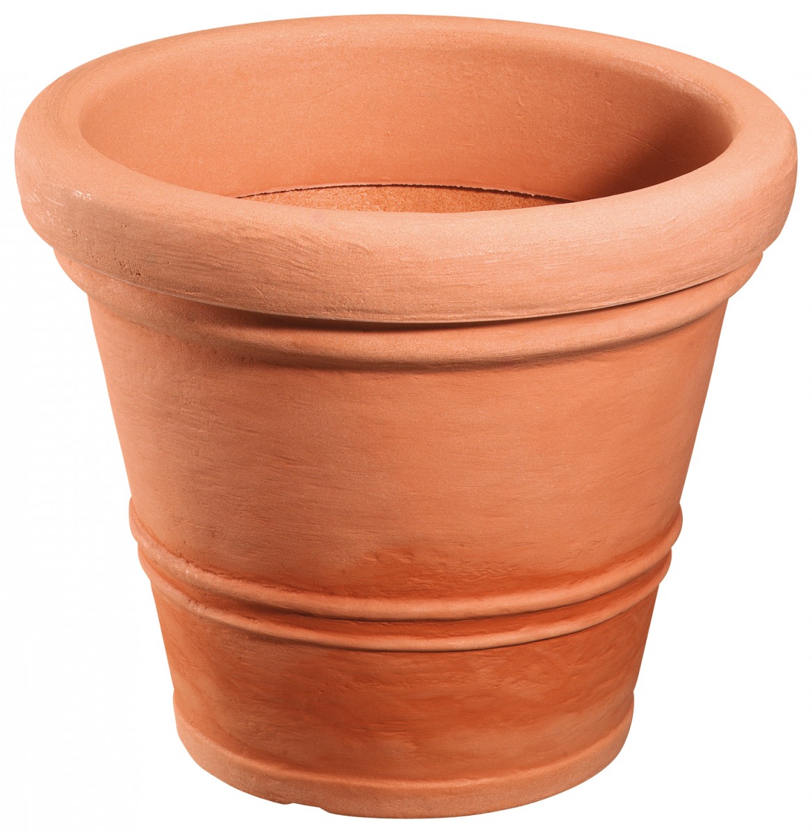 Pflanzkübel MILANO rund aus Kunststoff in terracotta Gartencenter