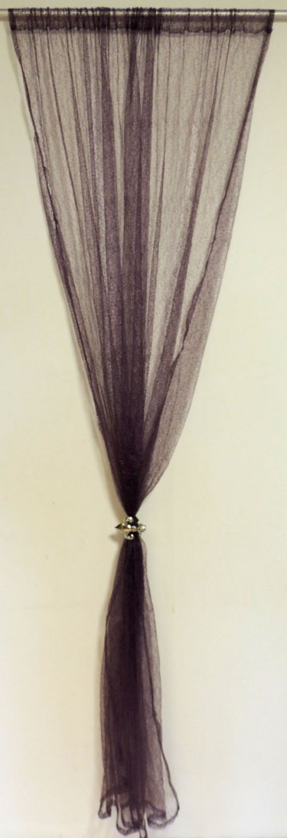 Organza Vorhang Schal Craquelee In Lila 140 X 245 Cm